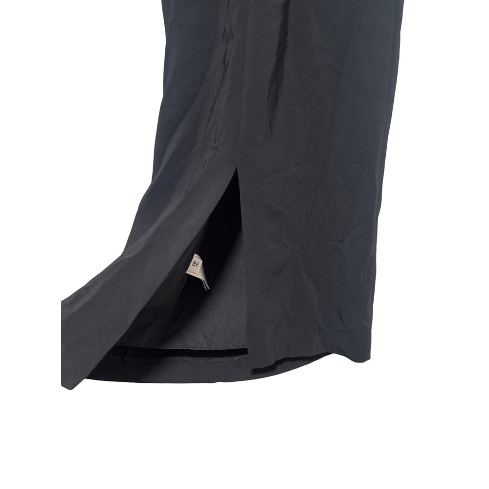 Banana Republic Black Foldover Column Maxi dress Stretch 00 Petite - Picture 7 of 9